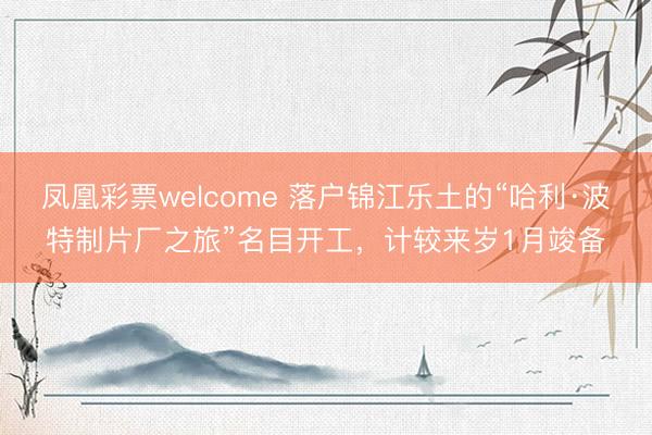 凤凰彩票welcome 落户锦江乐土的“哈利·波特制片厂之旅”名目开工，计较来岁1月竣备